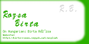 rozsa birta business card